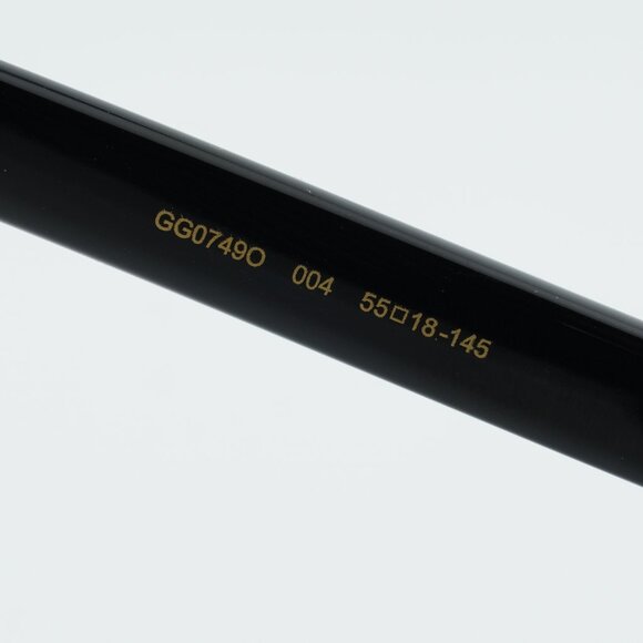 Gucci GG0749O 004 Eyeglasses Black 55mm Rectangle Frame - Picture 7 of 12